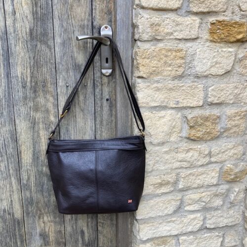 KN Chocolate Longleat Bag - shoulder/x body bag